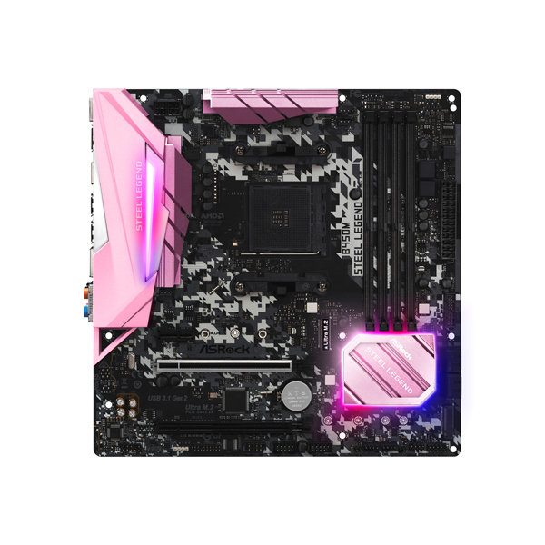 Asrock B450M Steel Legend Pink Edition Motherboard ASROCK