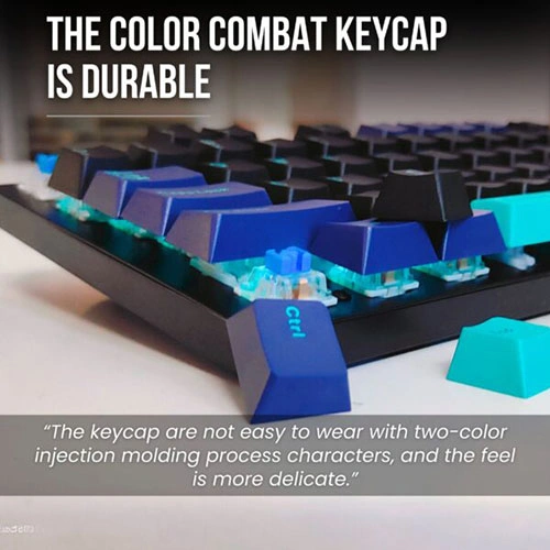 Aula M75 Tri Mode Blue Black Green RGB Mechanical Gaming Keyboard With Blue Switches AULA