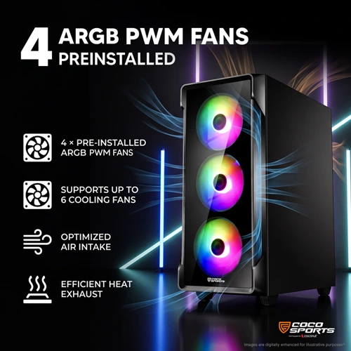 Coconut Nova X220 ARGB ATX Mid Tower Case COCONUT