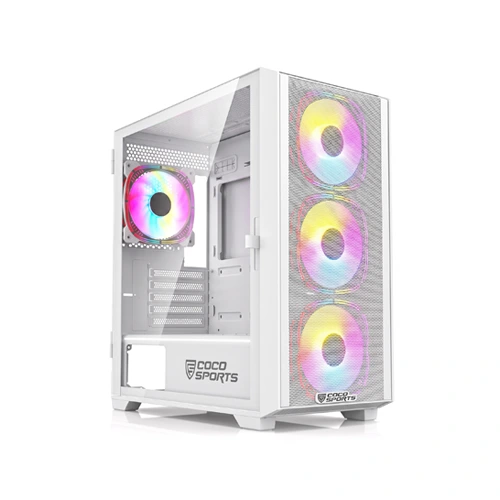 Coconut RAMPAGE Elite White ARGB ATX Mid Tower Case