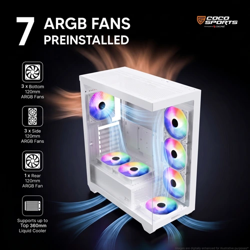 Coconut STARK Z11 White ARGB ATX Mid Tower Case COCONUT