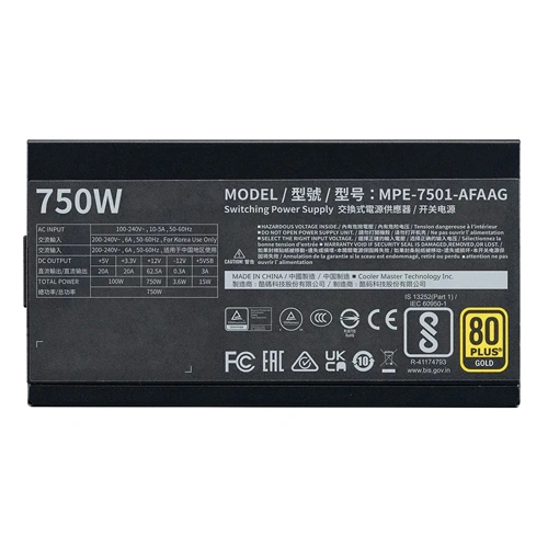 Cooler Master MWE Gold 750 V2 ATX 3.1 Fully Modular SMPS COOLER MASTER