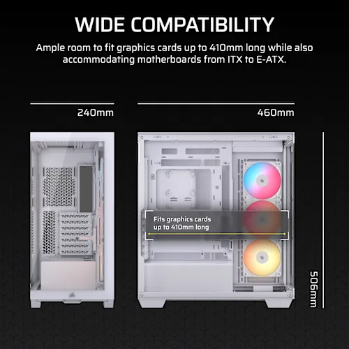 Corsair 3500X RS-R ARGB White E-ATX Mid Tower Case CORSAIR
