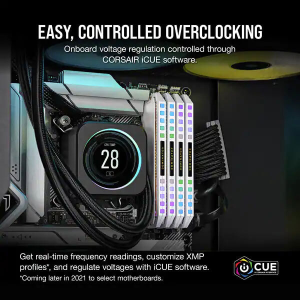 Corsair Dominator Platinum RGB White 64GB (32GBx2) 5600MHz CL40 DDR5 RAM CORSAIR
