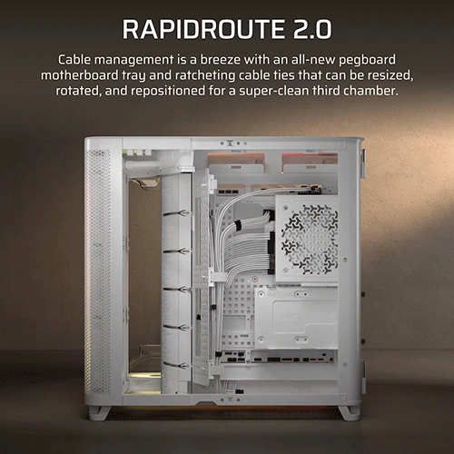Corsair Air 5400 RS-R ARGB E-ATX White Mid Tower Case CORSAIR