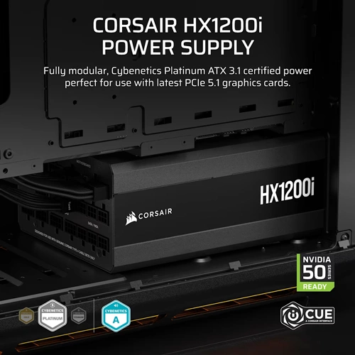 CORSAIR HX1200i ATX 3.1 Platinum 1200 Watt Fully Modular SMPS CORSAIR