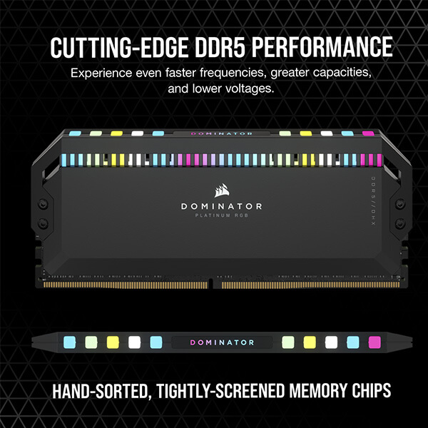 Corsair Dominator Platinum RGB 32GB (16GBx2) CL36 5600MHz DDR5 RAM CORSAIR