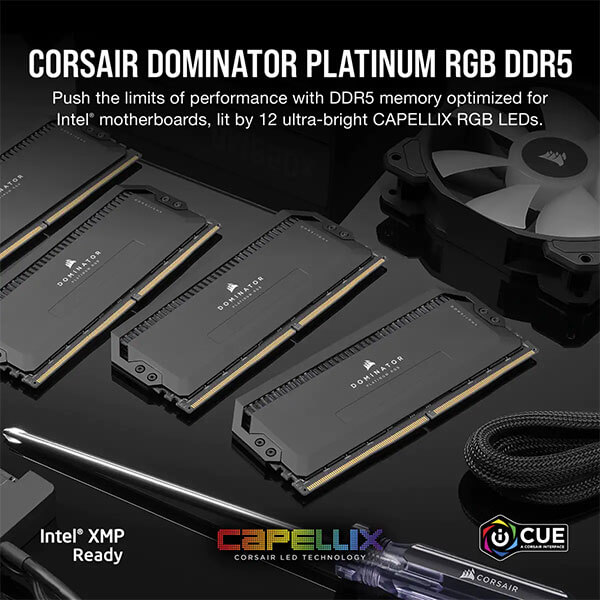 Corsair Dominator Platinum RGB 32GB (16GBx2) 7200MHz CL34 DDR5 RAM CORSAIR