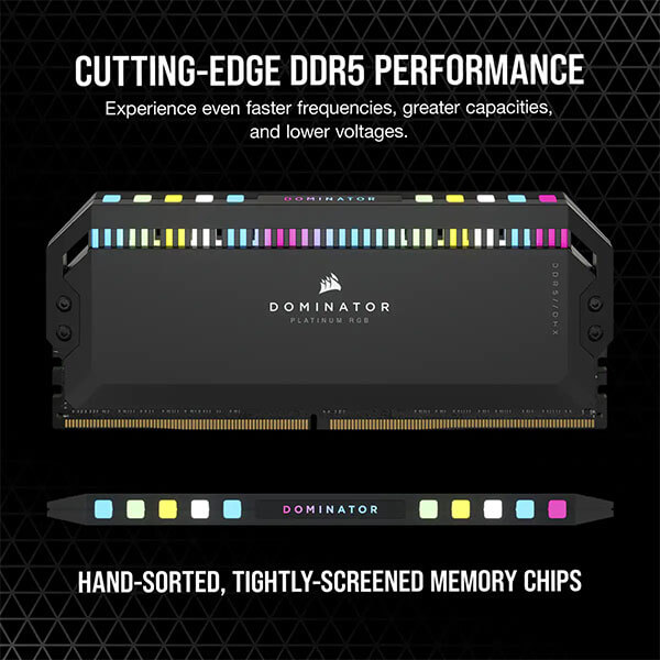 Corsair Dominator Platinum RGB 32GB (16GBx2) 7200MHz CL34 DDR5 RAM CORSAIR