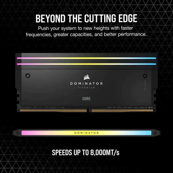 Corsair Dominator Titanium RGB 32GB (16GBx2) 7200MHz CL34 DDR5 RAM CORSAIR