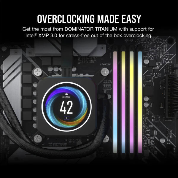 Corsair Dominator Titanium RGB 32GB (16GBx2) 7200MHz CL34 DDR5 RAM CORSAIR