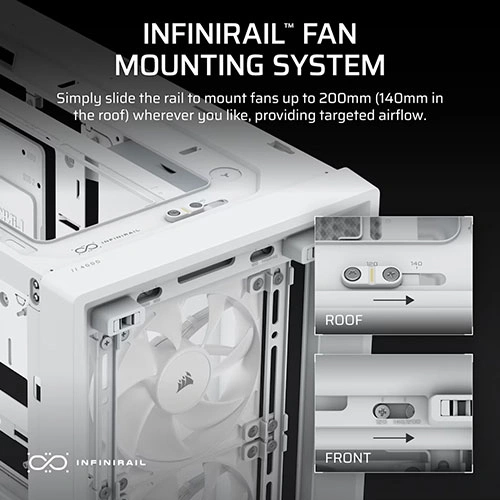Corsair Frame 4000D Wood RS Modular White E-ATX Mid Tower Case CORSAIR