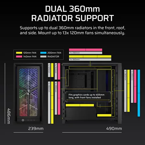 Corsair Frame 4000X RS ARGB E-ATX Mid Tower Case CORSAIR