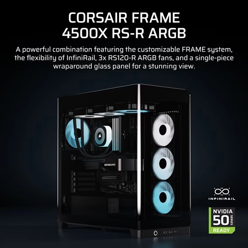 Corsair Frame 4500X RS-R ARGB Panoramic Glass E-ATX Mid Tower Case CORSAIR