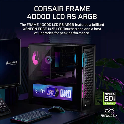 Corsair Frame 4000D LCD RS ARGB Premium E-ATX Mid Tower Case CORSAIR
