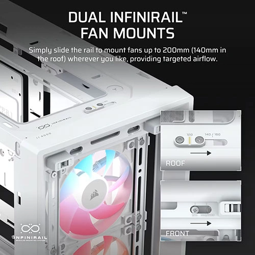 Corsair Frame 4000D LCD RS ARGB White Premium E-ATX Mid Tower Case CORSAIR