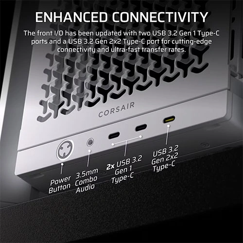 Corsair Frame 4000D LCD RS ARGB White Premium E-ATX Mid Tower Case CORSAIR