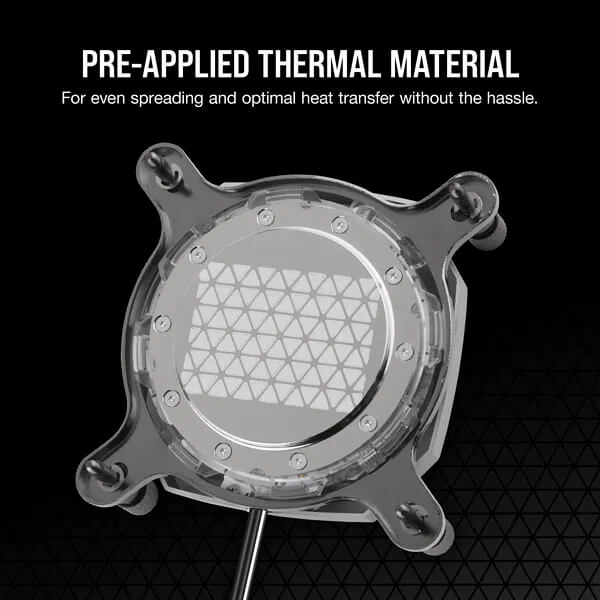 CORSAIR Hydro X Series XC7 RGB PRO CPU Water Block (1700/1200/AM5/AM4) - Silver CORSAIR