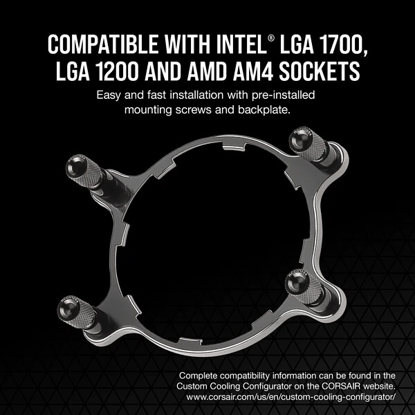 CORSAIR Hydro X Series XC7 RGB PRO CPU Water Block (1700/1200/AM5/AM4) - Silver CORSAIR