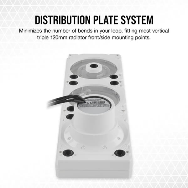 Corsair Hydro X XD7 RGB D5 Distro Plate (White) CORSAIR