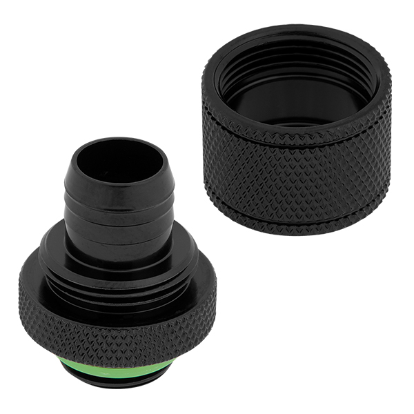 Corsair Hydro X Series XF Softline 10/13mm Compression ID/OD Fittings Four Pack (Black) CORSAIR