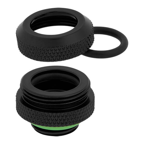 Corsair Hydro X Series XF Hardline 12mm OD Fitting Four Pack (Black) CORSAIR