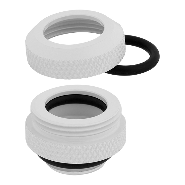 Corsair Hydro X Series XF Hardline 12mm OD Fitting Four Pack (White) CORSAIR
