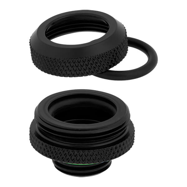 Corsair Hydro X Series XF Hardline 14mm OD Fitting Four Pack (Black) CORSAIR