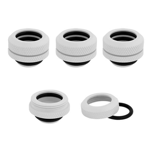 Corsair Hydro X Series XF Hardline 14mm OD Fitting Four Pack (White) CORSAIR