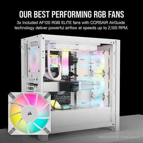 Corsair iCUE 5000D RGB Airflow White E-ATX Mid Tower Case CORSAIR