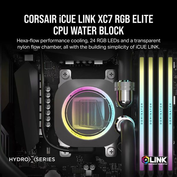 CORSAIR iCUE XC7 RGB ELITE CPU Water Block (1700/AM5) – Stealth Gray CORSAIR