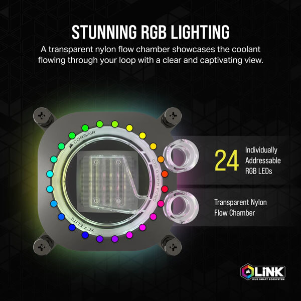 CORSAIR iCUE XC7 RGB ELITE CPU Water Block (1700/AM5) – Stealth Gray CORSAIR