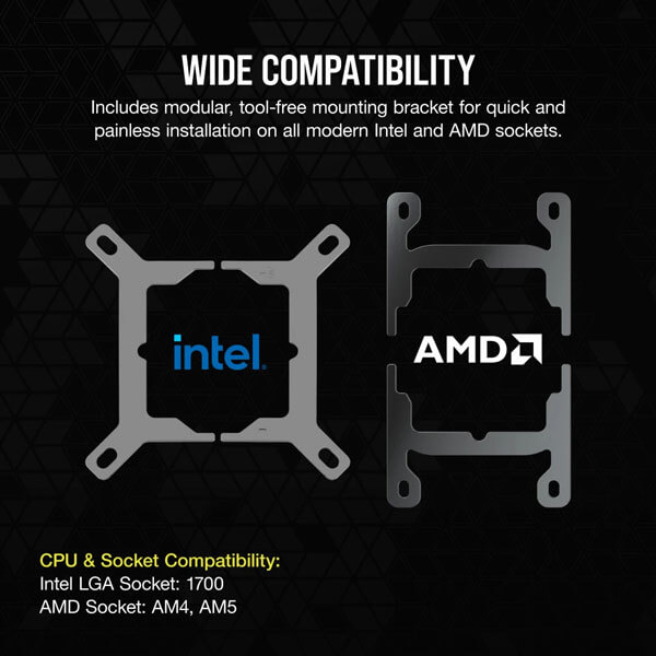 CORSAIR iCUE XC7 RGB ELITE CPU Water Block (1700/AM5) – Stealth Gray CORSAIR