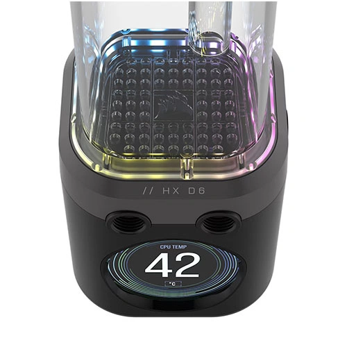 CORSAIR iCUE LINK XD6 RGB Elite LCD Pump and Reservoir With LCD screen – Grey CORSAIR
