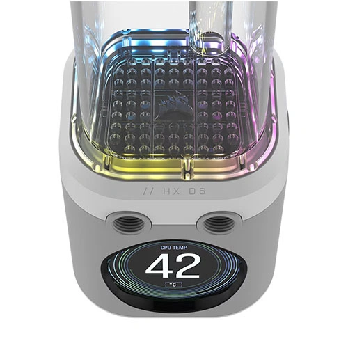 CORSAIR iCUE LINK XD6 RGB Elite LCD Pump and Reservoir With LCD screen - White CORSAIR