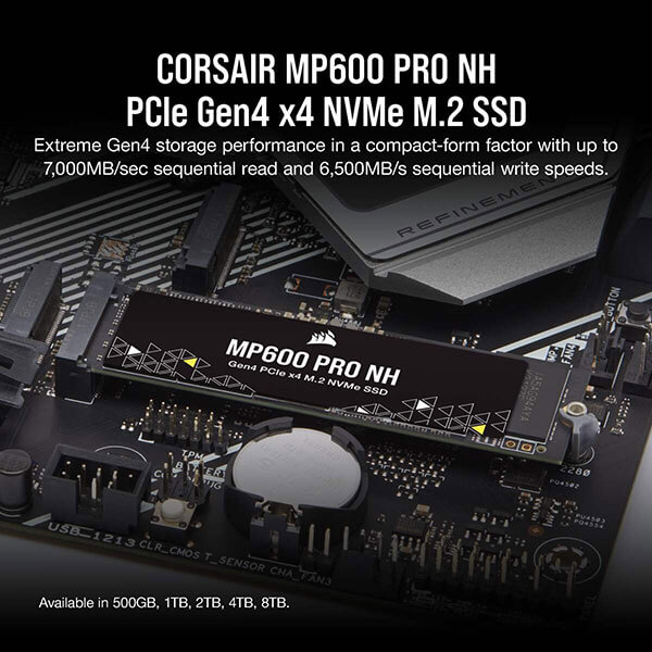CORSAIR MP600 PRO NH 1TB M.2 NVMe Gen4 SSD CORSAIR