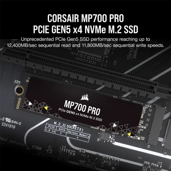 Corsair MP700 PRO 1TB M.2 NVMe 2.0 Gen5 SSD CORSAIR