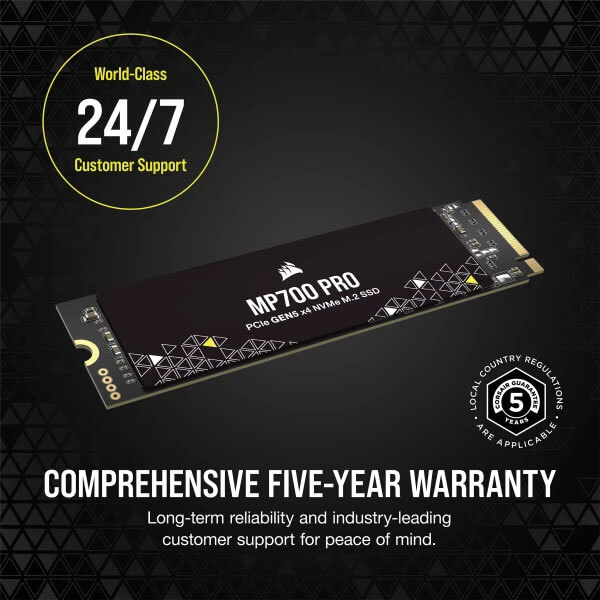 Corsair MP700 PRO 1TB M.2 NVMe 2.0 Gen5 SSD CORSAIR