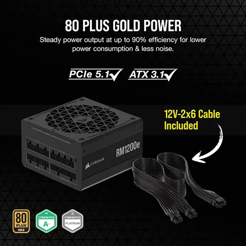 Corsair RM1200e ATX 3.1 Gold Fully Modular SMPS CORSAIR