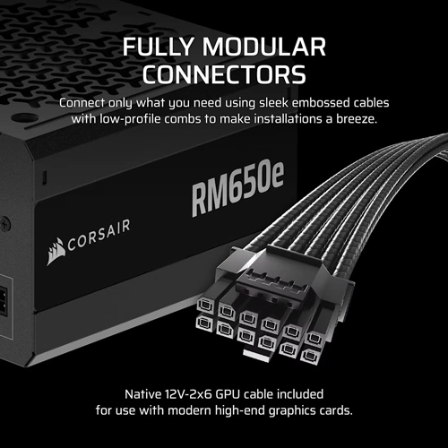 Corsair RM650e ATX 3.1 Gold Fully Modular SMPS CORSAIR