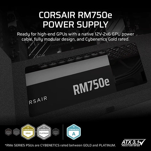 Corsair RM750e ATX 3.1 Gold Fully Modular SMPS CORSAIR