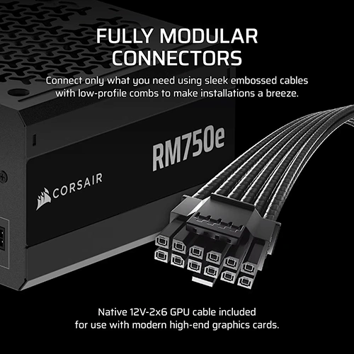 Corsair RM750e ATX 3.1 Gold Fully Modular SMPS CORSAIR