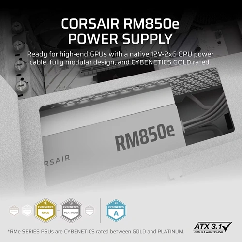 Corsair RM850e ATX 3.1 Gold Fully Modular White SMPS CORSAIR
