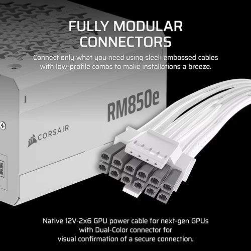 Corsair RM850e ATX 3.1 Gold Fully Modular White SMPS CORSAIR