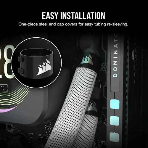 Corsair 380mm Gray Tubing Sleeving Kit for AIO CPU Cooler CORSAIR