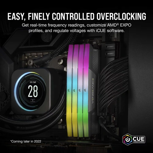 Corsair Vengeance RGB Grey 64GB (32GBx2) 6000MHz CL40 DDR5 RAM CORSAIR