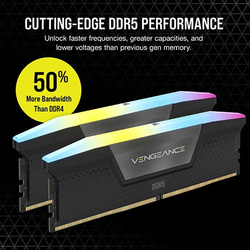 Corsair Vengeance RGB 128GB (64GBx2) 6000MHz CL40 DDR5 RAM CORSAIR