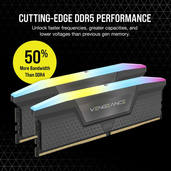 Corsair Vengeance RGB 32GB (16GBx2) 6000MHz CL36 DDR5 Ram CORSAIR