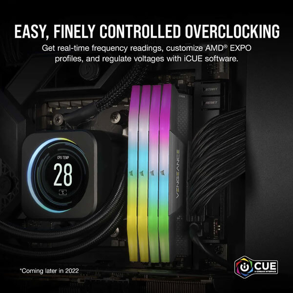 Corsair Vengeance RGB 32GB (16GBx2) 6000MHz CL36 DDR5 Ram CORSAIR
