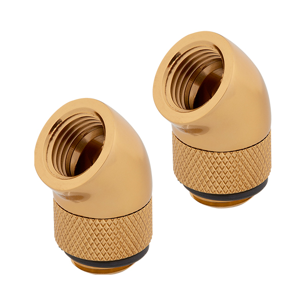 Corsair Hydro X Series XF Hardline 45° Rotary Adapter Twin Pack (Gold) CORSAIR